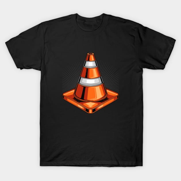 Orange Traffic Cone T-Shirt by Jiooji Project